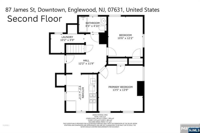 87 James St, Englewood, NJ 07631 - view of room layout