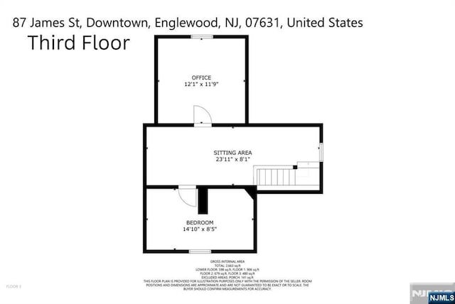 87 James St, Englewood, NJ 07631 - view of floor plan / room layout