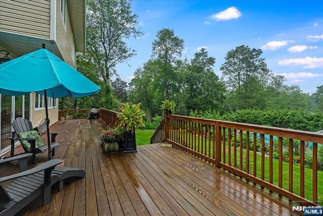 8 Oratam Rd, Upper Saddle River, NJ 07458 - view of wooden terrace