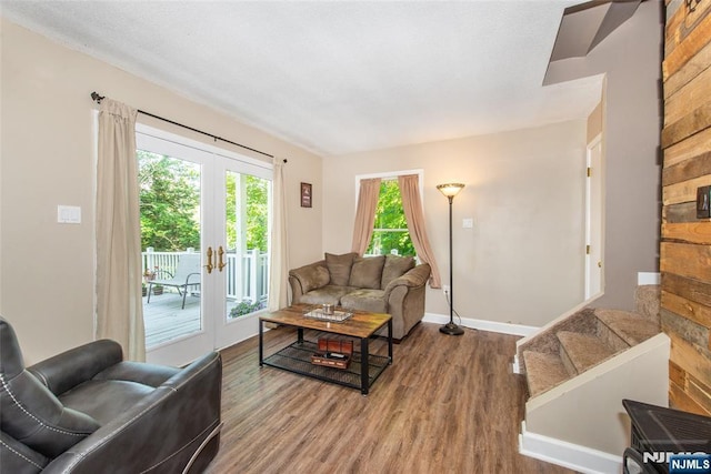 15 Mason St, Jefferson Township, NJ 07849 - living room featuring wood finished floors and french doors