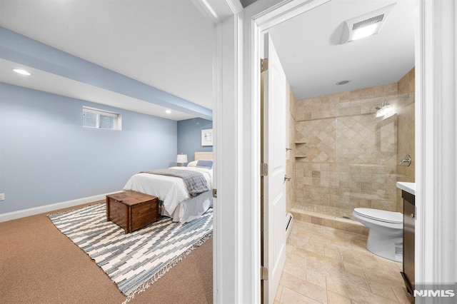 66 Andover Ter, Glen Rock, NJ 07452 - bedroom with ensuite bathroom and recessed lighting
