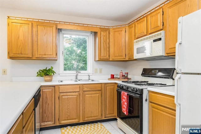 7 Di Donna Ct Unit A007, Clifton, NJ 07013 - kitchen featuring white appliances, light countertops, and light tile patterned flooring