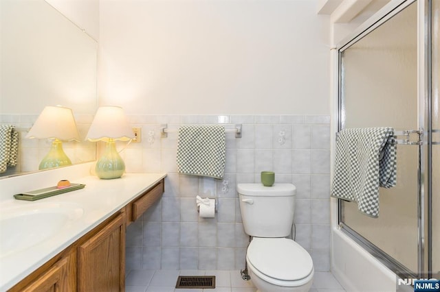 7 Di Donna Ct Unit A007, Clifton, NJ 07013 - bathroom with vanity, bath / shower combo with glass door, and tile patterned floors