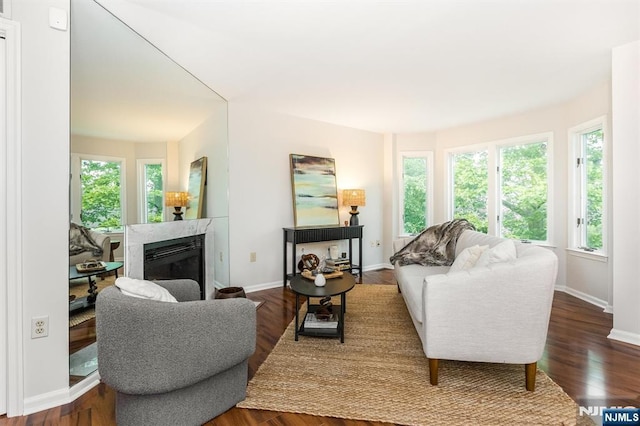 7 Di Donna Ct Unit A007, Clifton, NJ 07013 - living room with a high end fireplace and wood finished floors