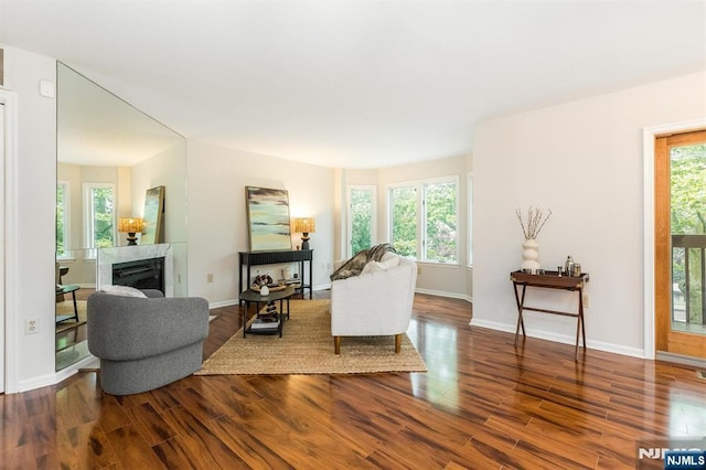 7 Di Donna Ct Unit A007, Clifton, NJ 07013 - living room with wood finished floors and a glass covered fireplace