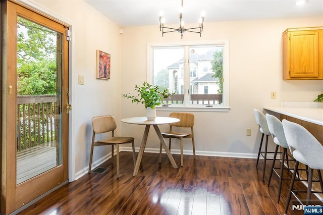 7 Di Donna Ct Unit A007, Clifton, NJ 07013 - dining space with a chandelier and dark wood-style flooring
