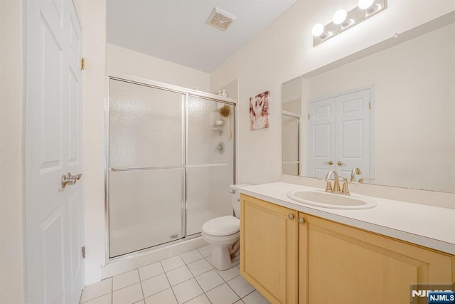 2112 Schindler Ln, Wayne, NJ 07470 - bathroom featuring tile patterned flooring, a shower stall, and vanity