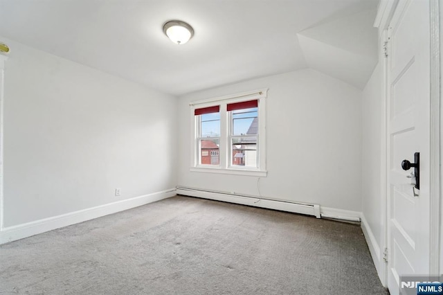 174-176 Albion Ave, Paterson, NJ 07502 - bonus room with baseboard heating, carpet floors, and vaulted ceiling