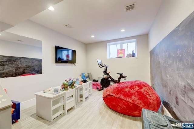 62 Merritt Ave, Cresskill, NJ 07626 - rec room featuring recessed lighting and wood finished floors