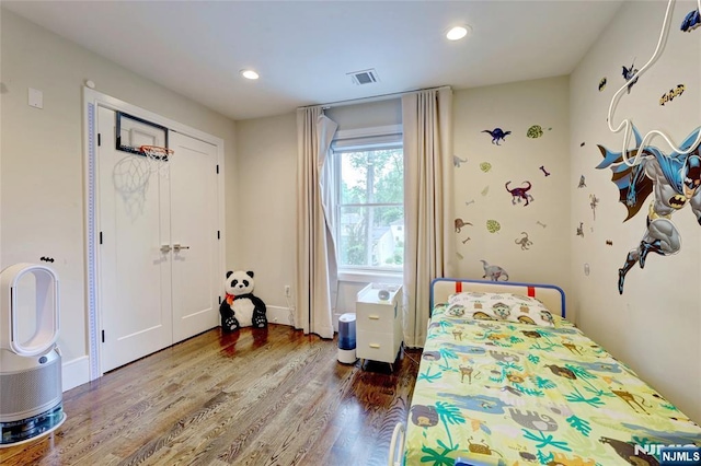 62 Merritt Ave, Cresskill, NJ 07626 - bedroom featuring wood finished floors, recessed lighting, and a closet
