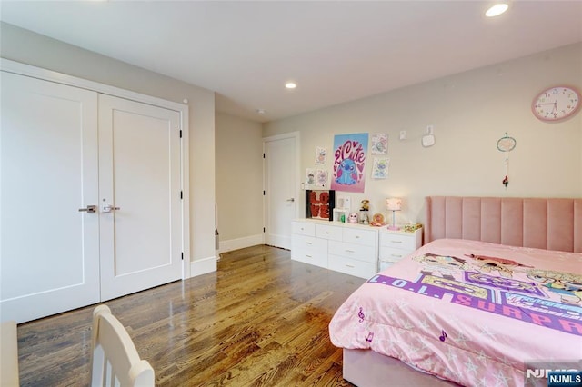 62 Merritt Ave, Cresskill, NJ 07626 - bedroom featuring recessed lighting, wood finished floors, and a closet