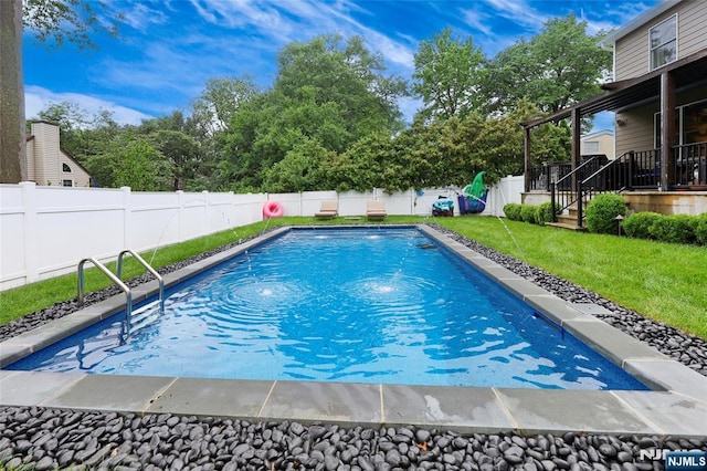 62 Merritt Ave, Cresskill, NJ 07626 - view of swimming pool featuring a fenced backyard