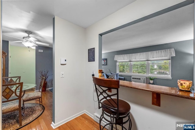 141 N Maple Ave Unit 141, Park Ridge, NJ 07656 - kitchen featuring wood finished floors and a ceiling fan