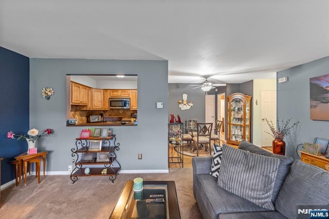 141 N Maple Ave Unit 141, Park Ridge, NJ 07656 - living area with carpet flooring and a ceiling fan