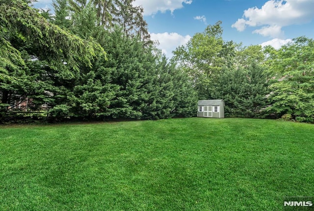821 Glen Ave, Ridgewood, NJ 07450 - view of grassy yard with a storage unit