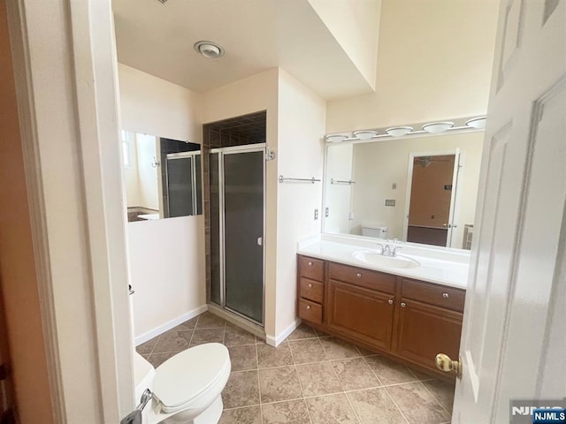 214 Manahan Rd Unit 214, East Brunswick, NJ 08816 - bathroom featuring a shower stall, vanity, and tile patterned floors