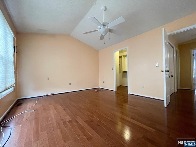 214 Manahan Rd Unit 214, East Brunswick, NJ 08816 - spare room with ceiling fan, wood finished floors, and lofted ceiling