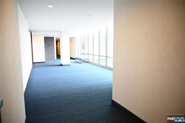 320 Adolphus Ave Unit 422, Cliffside Park, NJ 07010 - hall with carpet and floor to ceiling windows