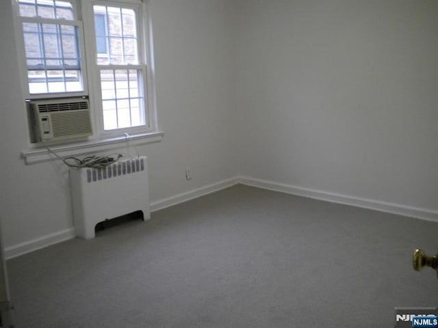 100 Huguenot Ave Unit 1B, Englewood, NJ 07631 - unfurnished room featuring radiator, carpet floors, plenty of natural light, and cooling unit
