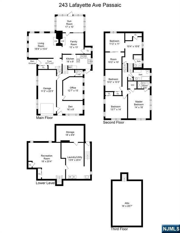 243 Lafayette Ave, Passaic, NJ 07055 - view of property floor plan