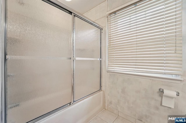 30 Sinclair Dr, Wayne, NJ 07470 - bathroom featuring tile patterned floors and combined bath / shower with glass door