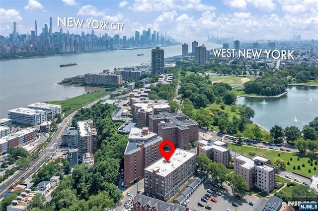 9019 Wall St Unit 6B, North Bergen, NJ 07047 - aerial view of skyline and a large body of water