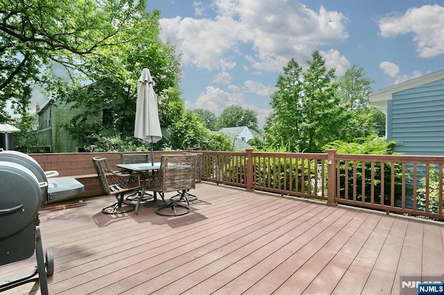 393 High St, Nutley, NJ 07110 - deck with outdoor dining area and a grill