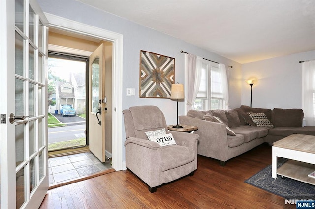 393 High St, Nutley, NJ 07110 - living room featuring hardwood / wood-style floors