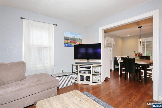 393 High St, Nutley, NJ 07110 - living room with wood finished floors
