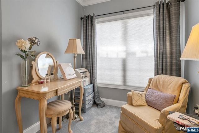 7108 Ravenscroft Rd Unit 555, Clifton, NJ 07013 - living area with carpet floors and crown molding