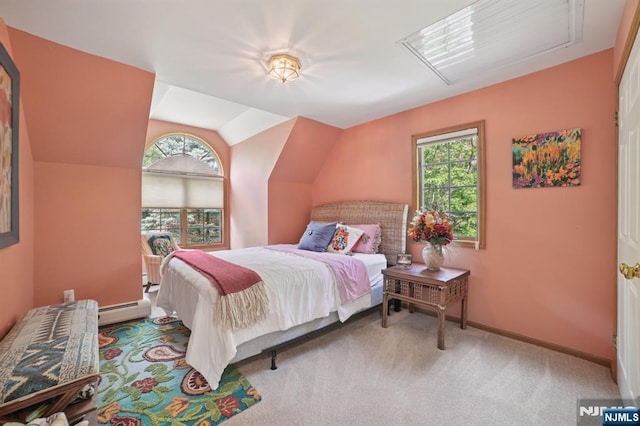 6 Summit, Kinnelon Borough, NJ 07405 - carpeted bedroom with lofted ceiling and baseboard heating