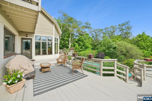 6 Summit, Kinnelon Borough, NJ 07405 - wooden terrace with view of scattered trees