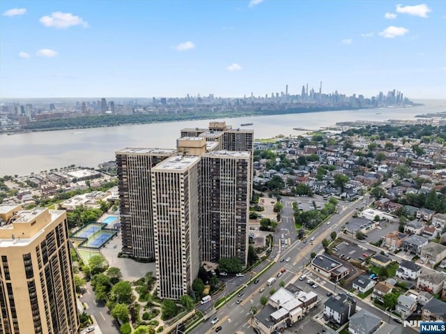 300 Winston Unit 1822, Cliffside Park, NJ 07010 - drone / aerial view of city skyline and a large body of water