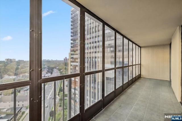 300 Winston Unit 1822, Cliffside Park, NJ 07010 - unfurnished sunroom featuring a view of city