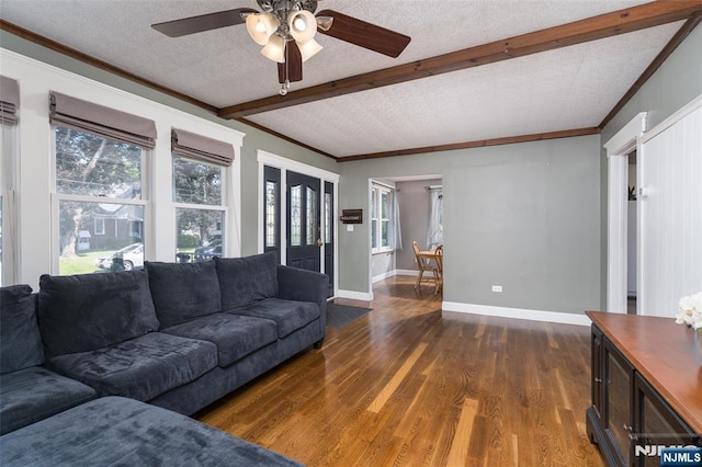 5 Rhinesmith Ave, Wanaque, NJ 07465 - living area featuring crown molding, wood finished floors, ceiling fan, and plenty of natural light