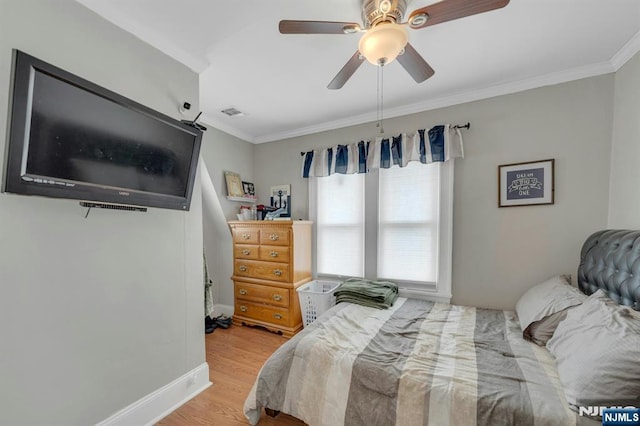 18 Gillies St, Clifton, NJ 07013 - bedroom featuring wood finished floors, crown molding, and a ceiling fan