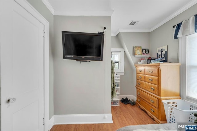 18 Gillies St, Clifton, NJ 07013 - bedroom with wood finished floors and ornamental molding