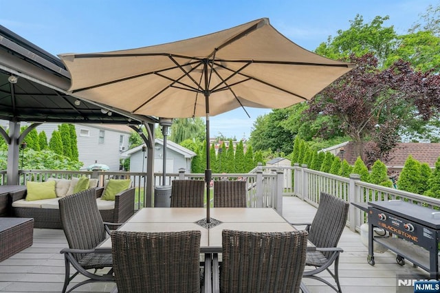 18 Gillies St, Clifton, NJ 07013 - wooden deck with outdoor lounge area and outdoor dining area