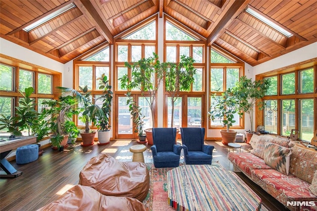 69 Mount Pleasant Rd, Knowlton, NJ 07832 - sunroom with a skylight and healthy amount of natural light