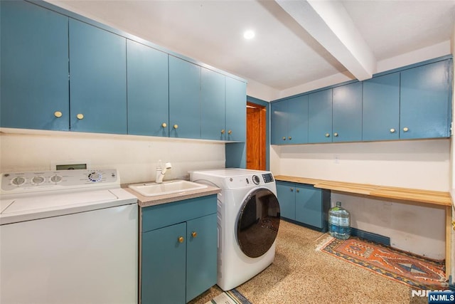 69 Mount Pleasant Rd, Knowlton, NJ 07832 - laundry room with cabinet space and washing machine and clothes dryer