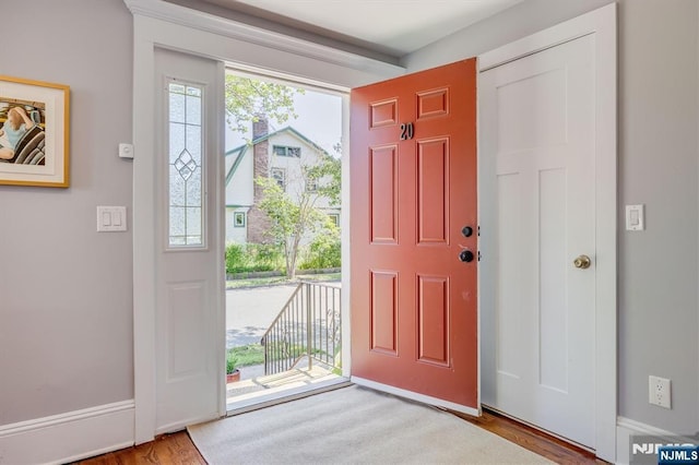 20 Brighton Ave, Bloomfield, NJ 07003 - entryway with wood finished floors and baseboards