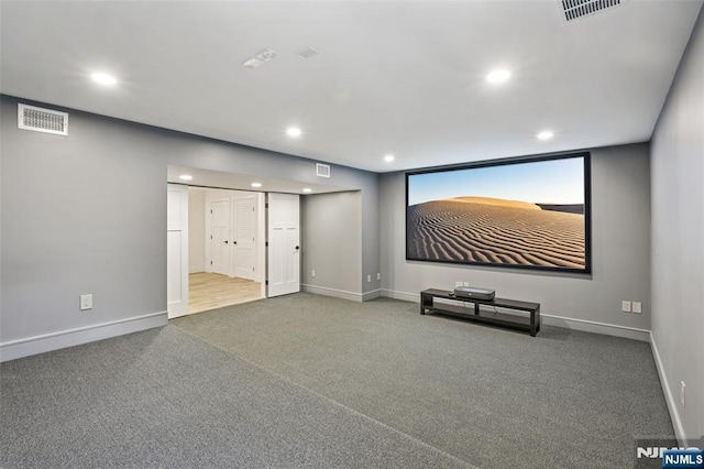 492 Oaktree Rd, Oradell, NJ 07649 - home theater room with carpet and recessed lighting