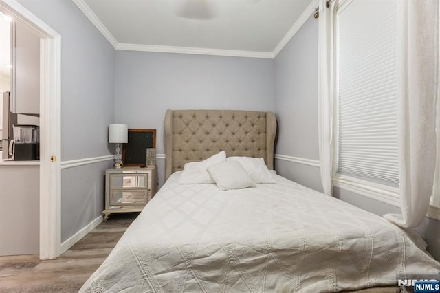 187 Wallington Ave, Wallington, NJ 07057 - bedroom featuring wood finished floors and ornamental molding