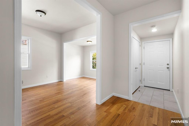 195 Stanley Pl, Hackensack, NJ 07601 - foyer entrance with light wood-type flooring and baseboards
