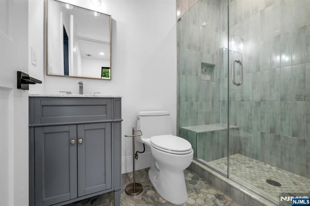 452 Oregon St, Paramus, NJ 07652 - full bathroom featuring vanity and a stall shower