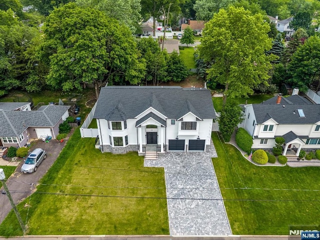 452 Oregon St, Paramus, NJ 07652 - aerial perspective of suburban area with a tree filled landscape