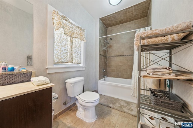 110-114Br Broad, Newark, NJ 07104 - bathroom with vanity, wood finished floors, and shower / tub combo with curtain