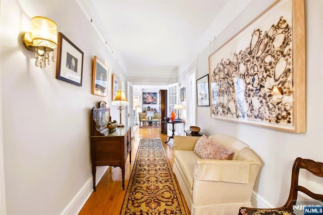 375 Mount Prospect Unit 6B, Newark, NJ 07104 - hall with wood finished floors and baseboards