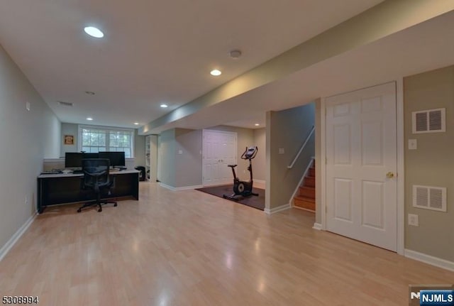 140 Levinberg Ln, Wayne, NJ 07470 - office with light wood finished floors and recessed lighting