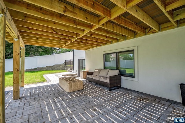 404 Willard Rd, Paramus, NJ 07652 - view of patio with an outdoor hangout area